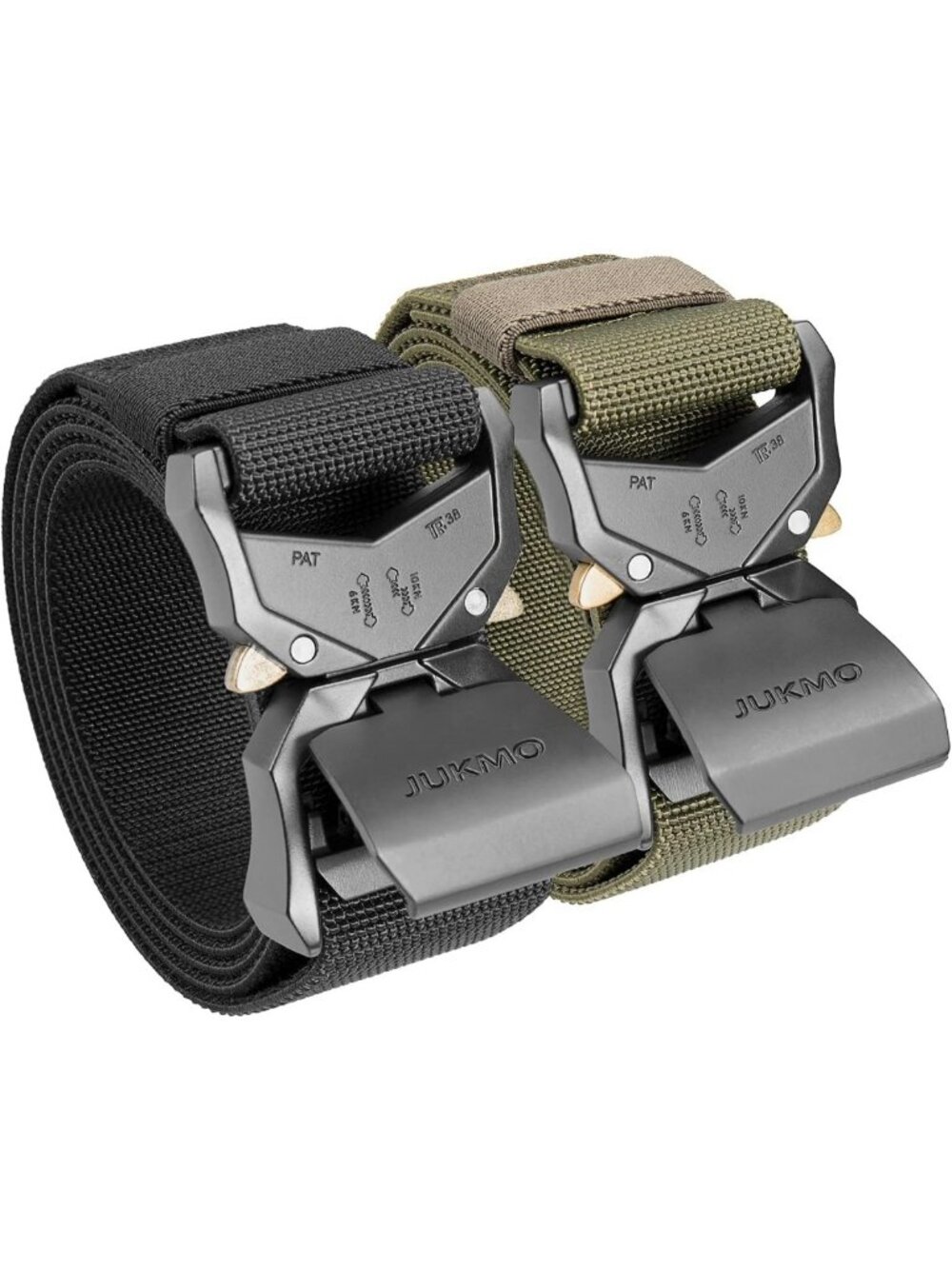 Tactical 2-Pack Military Hiking Rigger Belts - Durable 1.5" Nylon Work Gear